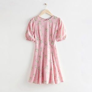 & Other Stories Puff Sleeve Mini Dress